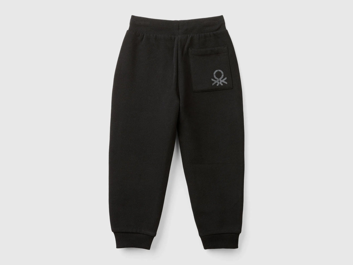 Benetton Black Boys Warm Sweat Joggers SKU: 3EB5GF04A_100 Image 02