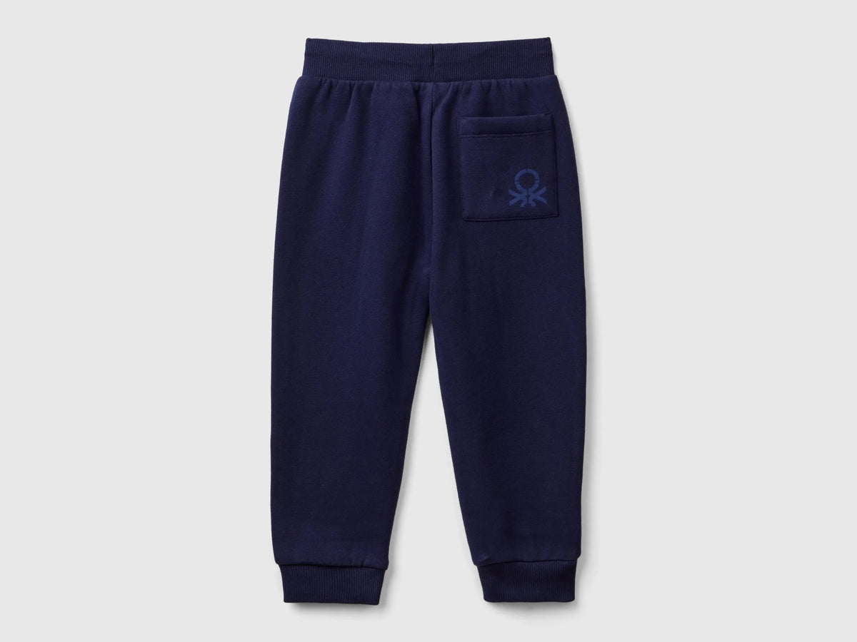 Benetton Dark Blue Boys Warm Sweat Joggers SKU: 3EB5GF04A_252 Image 02