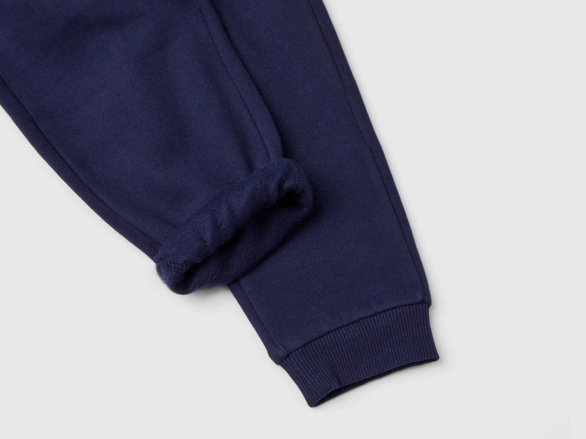 Benetton Dark Blue Boys Warm Sweat Joggers SKU: 3EB5GF04A_252 Image 03