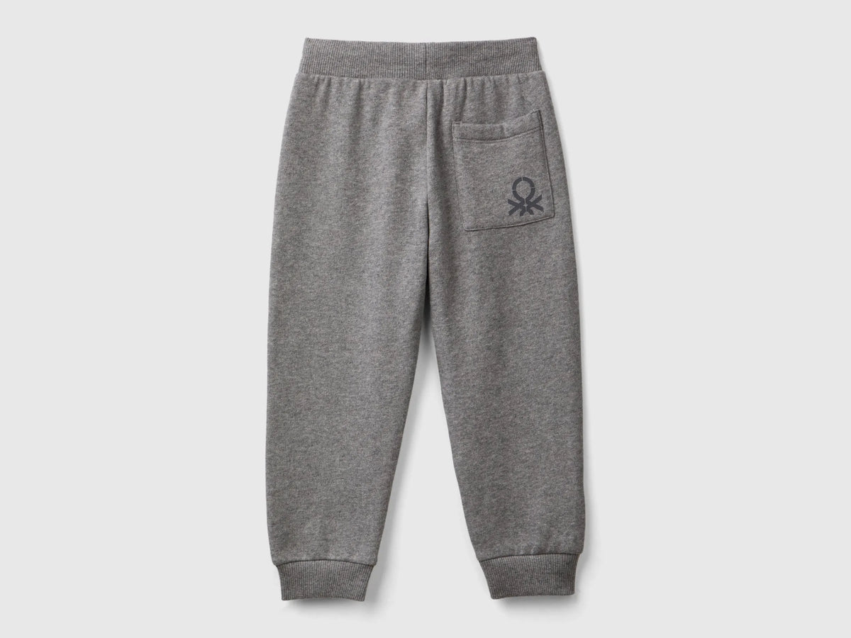 Benetton Dark Gray Boys Warm Sweat Joggers SKU: 3EB5GF04A_507 Image 02