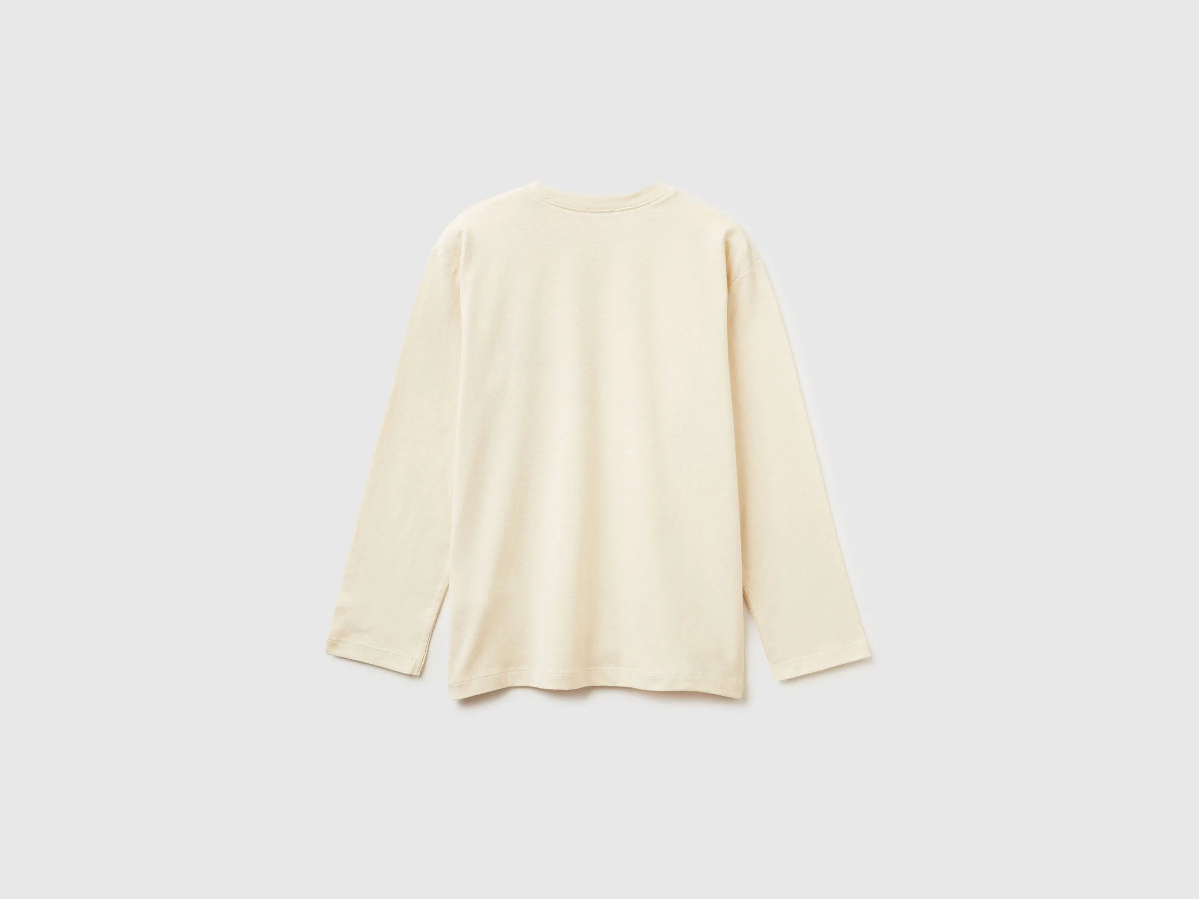 Benetton_Creamy White_T-Shirt in Warm Cotton with Print_3EG9C10R9_3C9_02