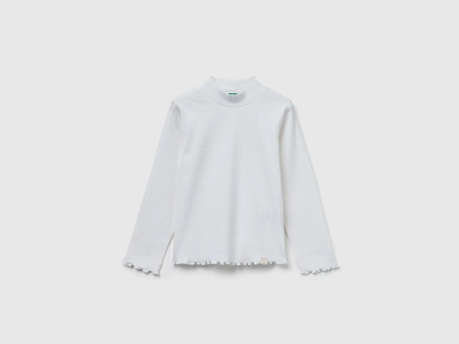 Benetton_Creamy White_Slim Fit Stretch Cotton T-Shirt_3F1AG10JT_074_01