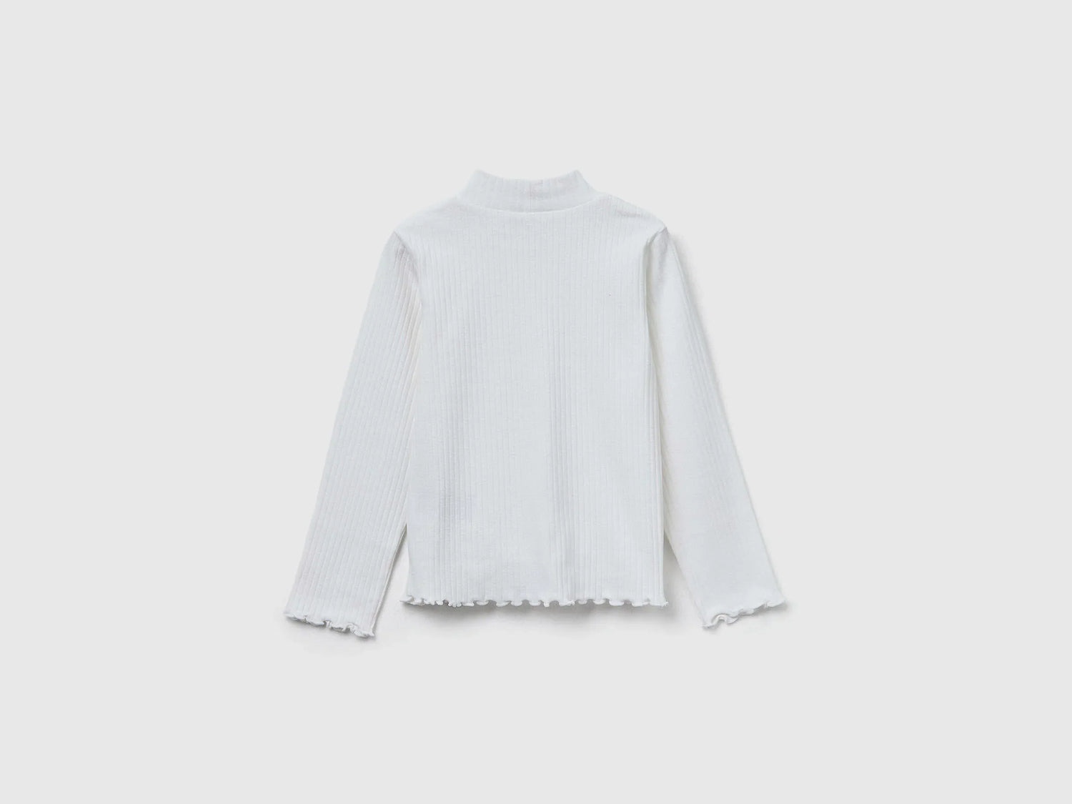 Benetton_Creamy White_Slim Fit Stretch Cotton T-Shirt_3F1AG10JT_074_02