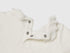 Benetton Creamy White New Born Onesie with Rouching on Neck SKU: 3F1EAB00V_074 Image 03