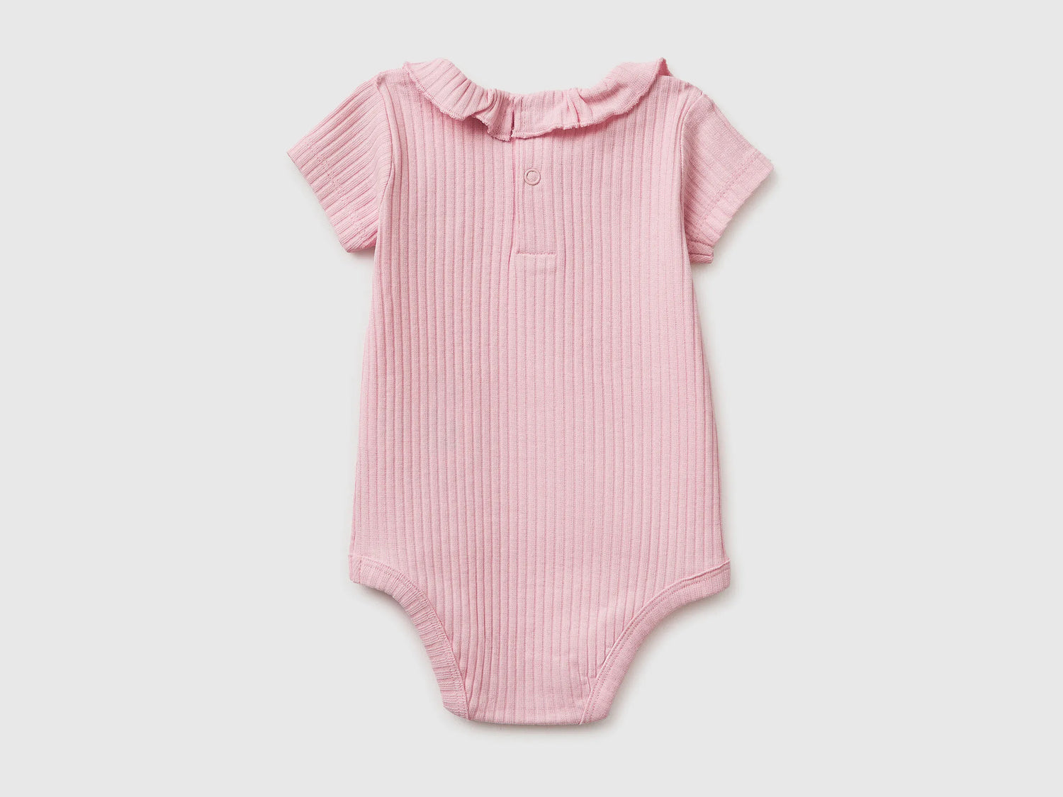 Benetton Pink New Born Onesie with Rouching on Neck SKU: 3F1EAB00V_25F Image 02