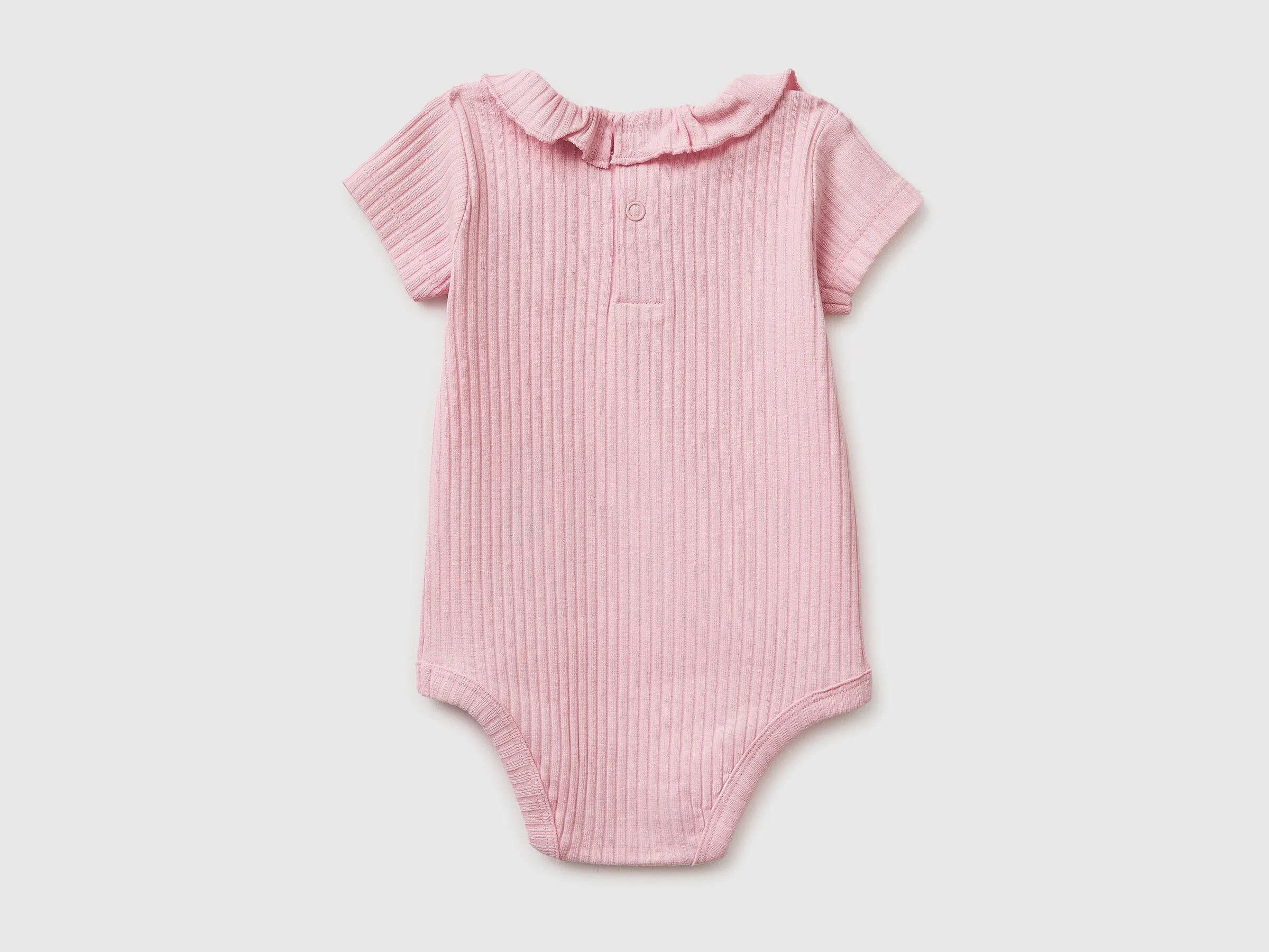 Benetton Pink New Born Onesie with Rouching on Neck SKU: 3F1EAB00V_25F Image 02
