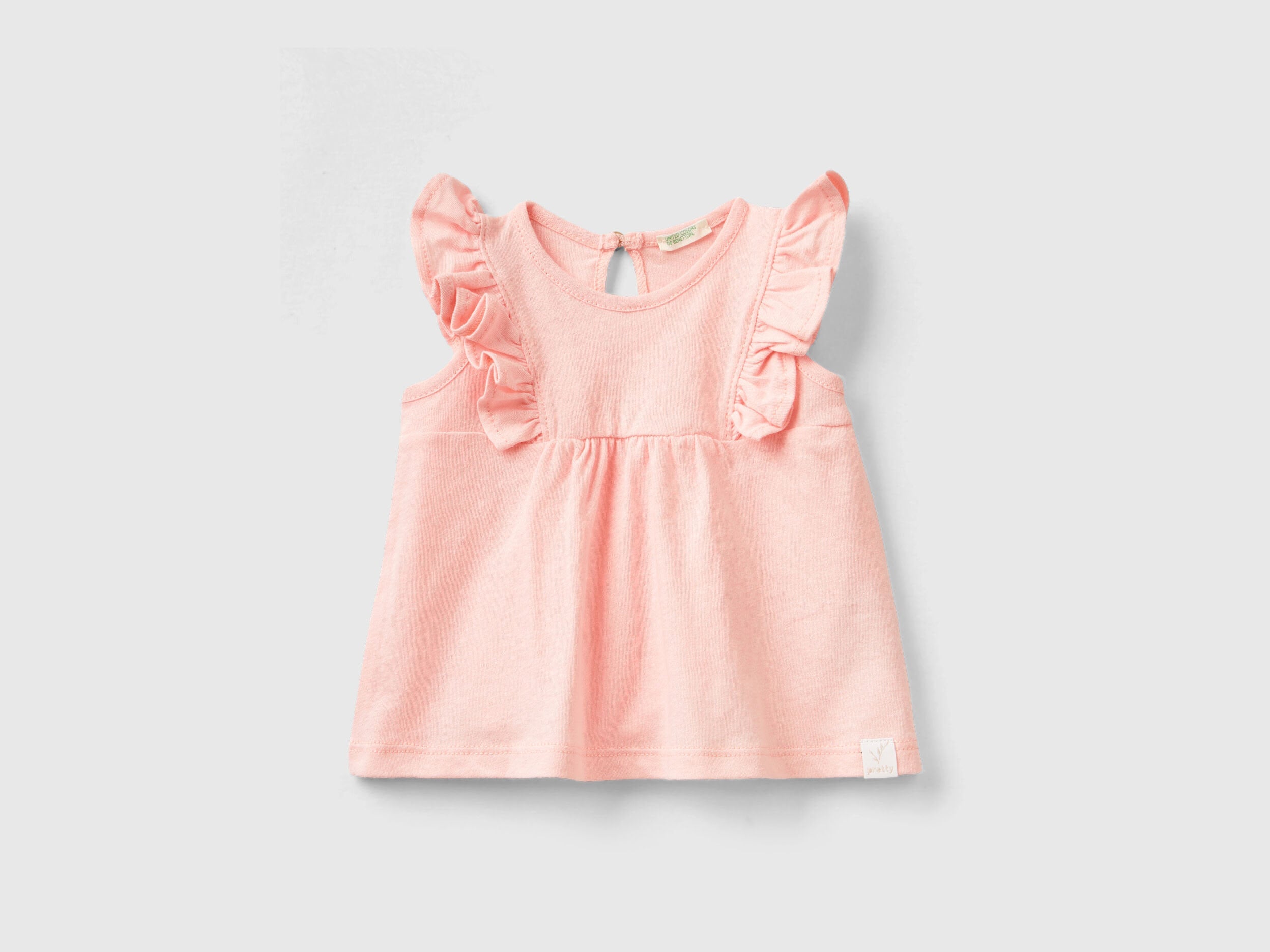 T Shirt In Linen Blend With Ruffles_3F4Ja104L_23A_01