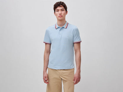 Benetton Light blue Men Slim Fit Polo Shirt SKU: 3F9HU302W_72C Image 01