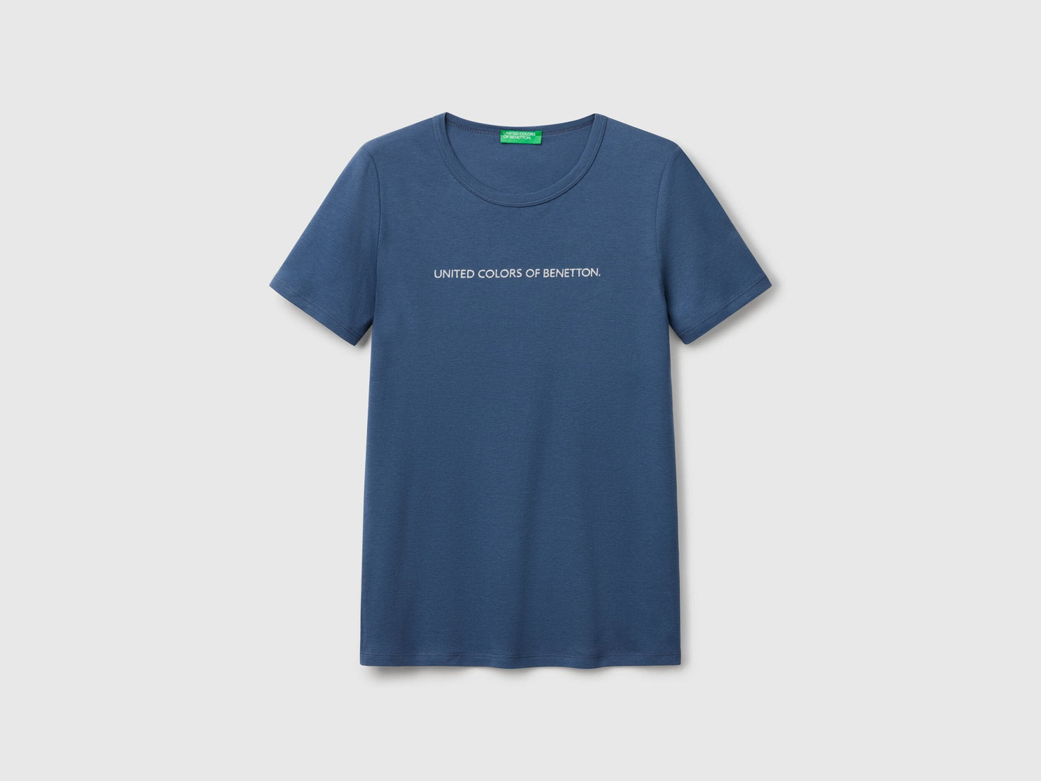 Benetton_T-Shirt in 100% Cotton with Glitter Print Logo_3GA2E16A2_217_03