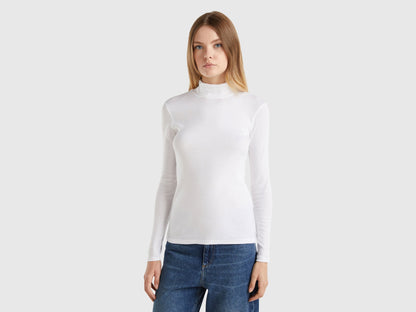 Long Sleeve T-Shirt With High Neck_3GA2E2224_101_01