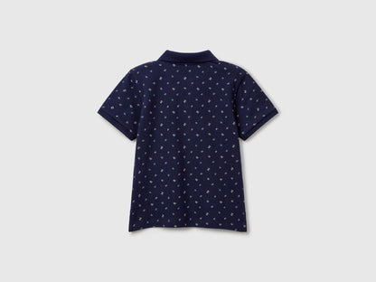 Benetton_Micro Patterned Polo Shirt in Pure Cotton_3H35G300X_64W_02
