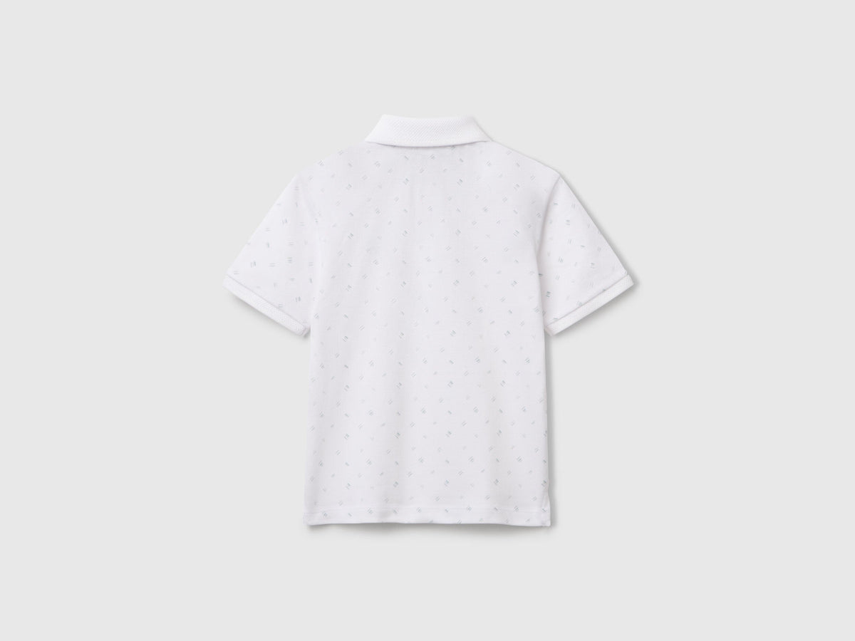Benetton_Micro Patterned Polo Shirt in Pure Cotton_3H35G300X_64Z_02