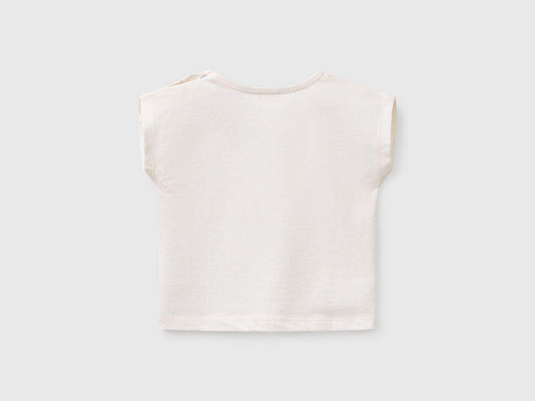Benetton_Boxy Fit T-Shirt in Organic Cotton_3I1XA105X_0R2_02