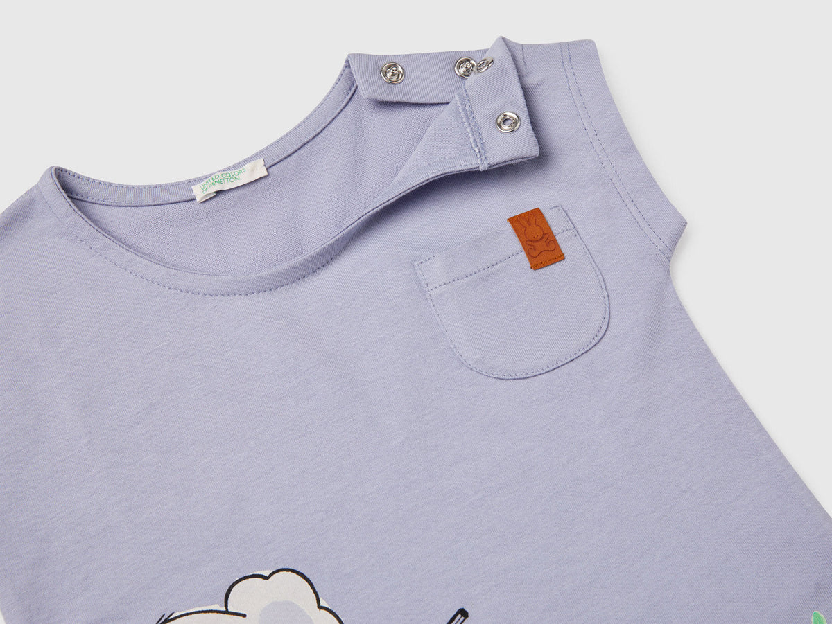 Benetton_Boxy Fit T-Shirt in Organic Cotton_3I1XA105X_2M2_03