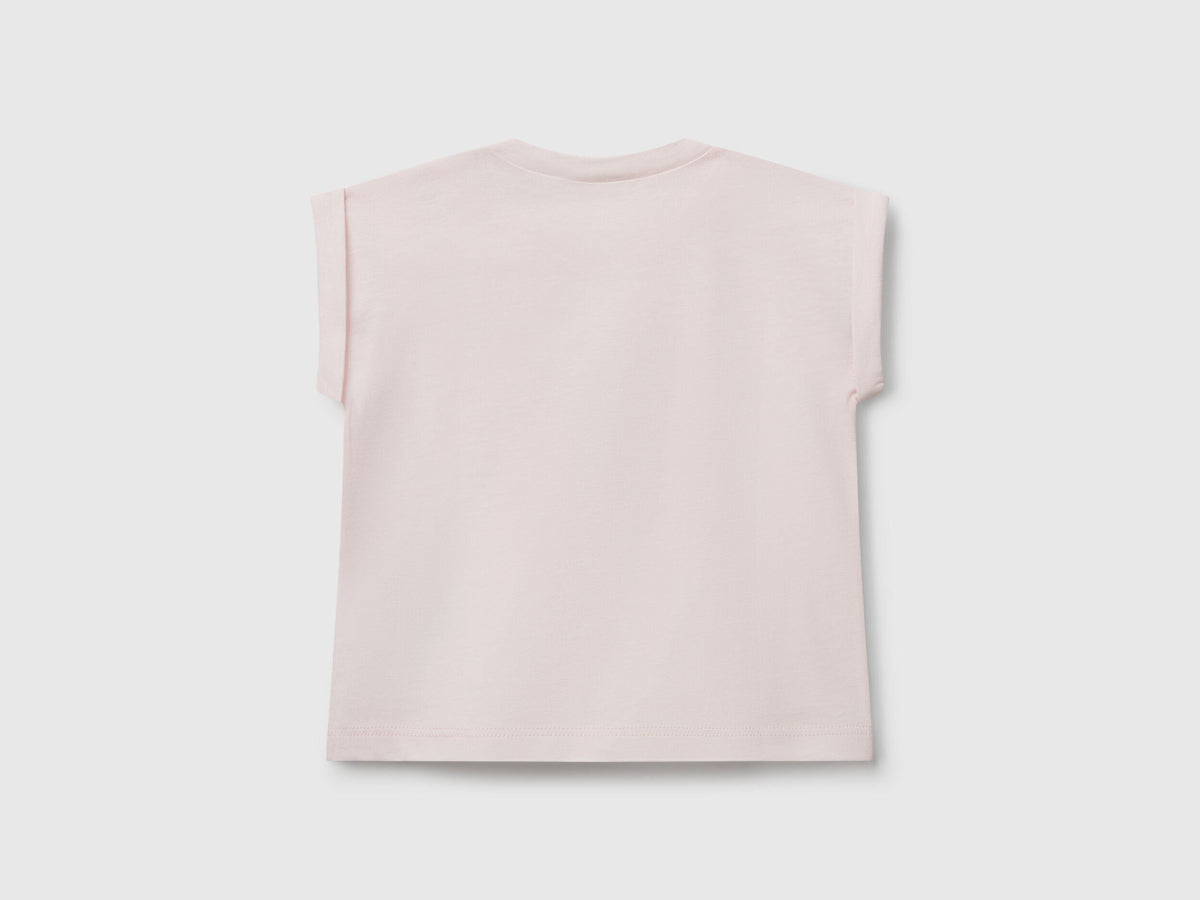 Benetton_Short Sleeve T-Shirt with Print_3I1XA106A_00H_02
