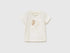 Benetton Creamy White Newborn T-Shirt with Organic Cotton Application SKU: 3I1XA106X_0R2 Image 01
