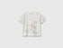 Benetton Creamy White Girls Animal Print T-Shirt SKU: 3I1XA1077_074 Image 01