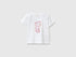 Benetton White Baby Girl Animal Print T-Shirt SKU: 3I1XA1078_901 Image 01