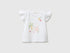 Benetton White Baby Girl Organic Cotton T-Shirt SKU: 3I1XA107D_101 Image 01