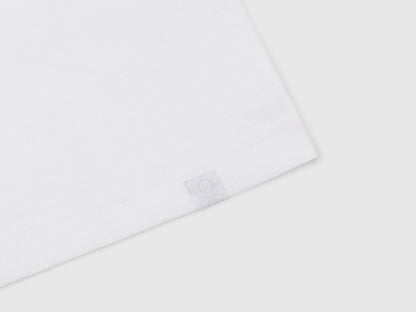 Benetton White Boys Short Sleeve T-Shirt Cotton SKU: 3I1XC109W_101 Image 03