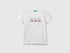 Benetton_T-Shirt with Glittery Logo in Cotton_3I1XC10MZ_101_01