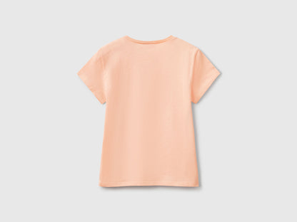 Benetton_T-Shirt with Glittery Logo in Cotton_3I1XC10MZ_194_02