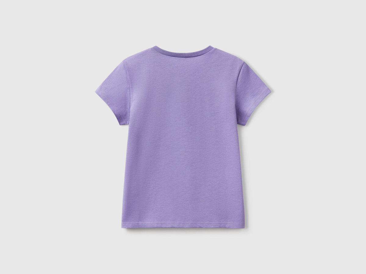 Benetton_T-Shirt with Glittery Logo in Cotton_3I1XC10MZ_1W6_02