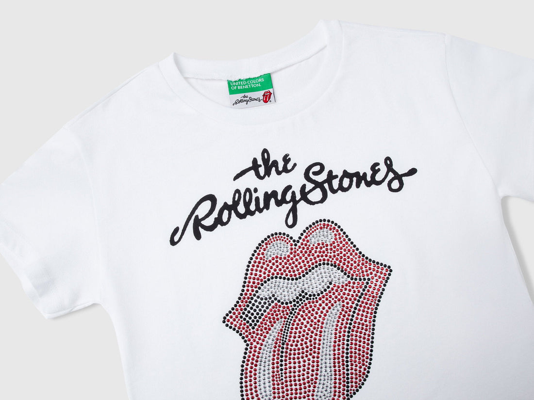 Benetton_&quot;The Rolling Stones&quot; Cropped T-Shirt_3I1XC10NW_101_02