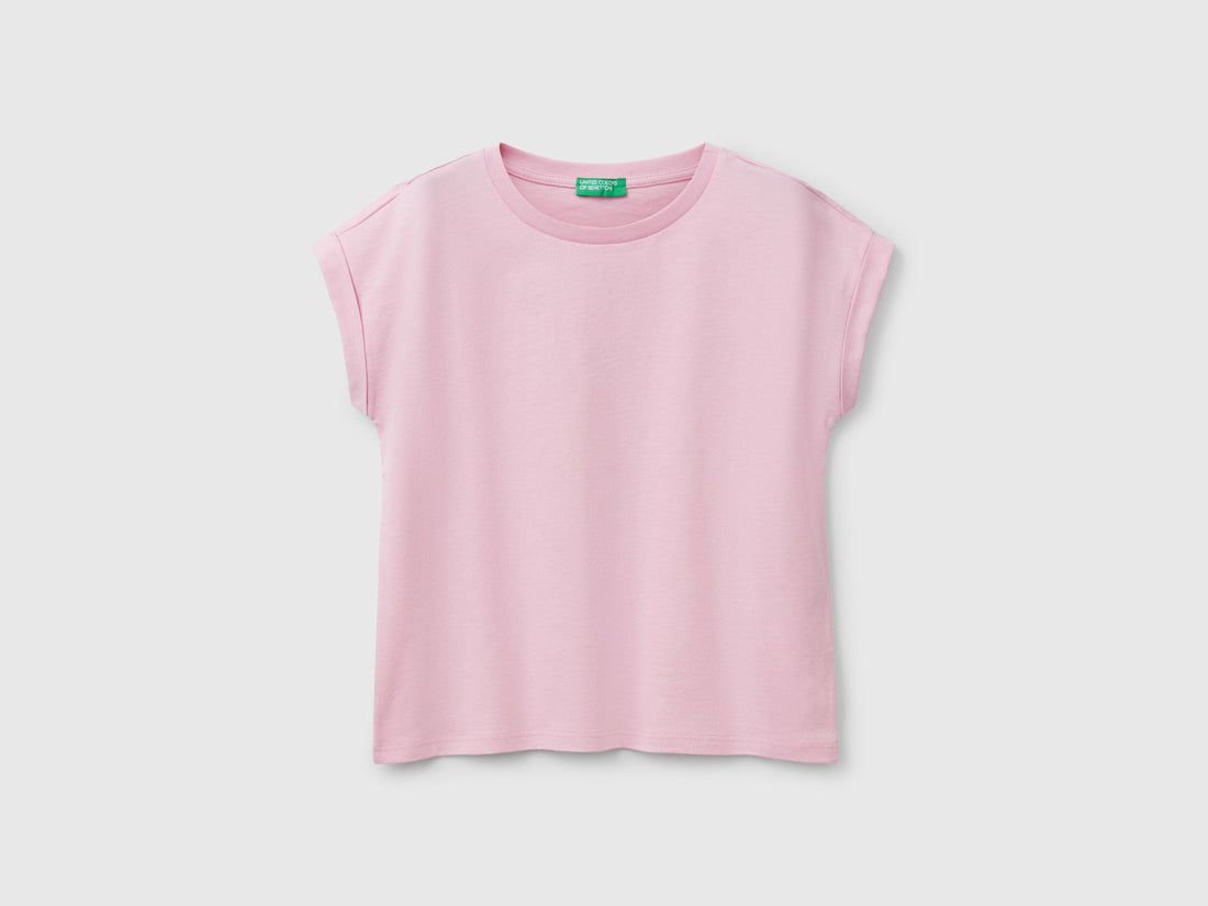 Benetton_Boxy Fit T-Shirt with Print and Glitter_3I1XC10NZ_09J_01