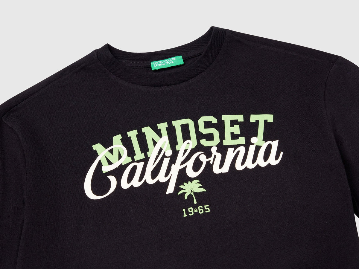 Benetton_Short Sleeve T-Shirt in Organic Cotton_3I1XC10O4_100_03