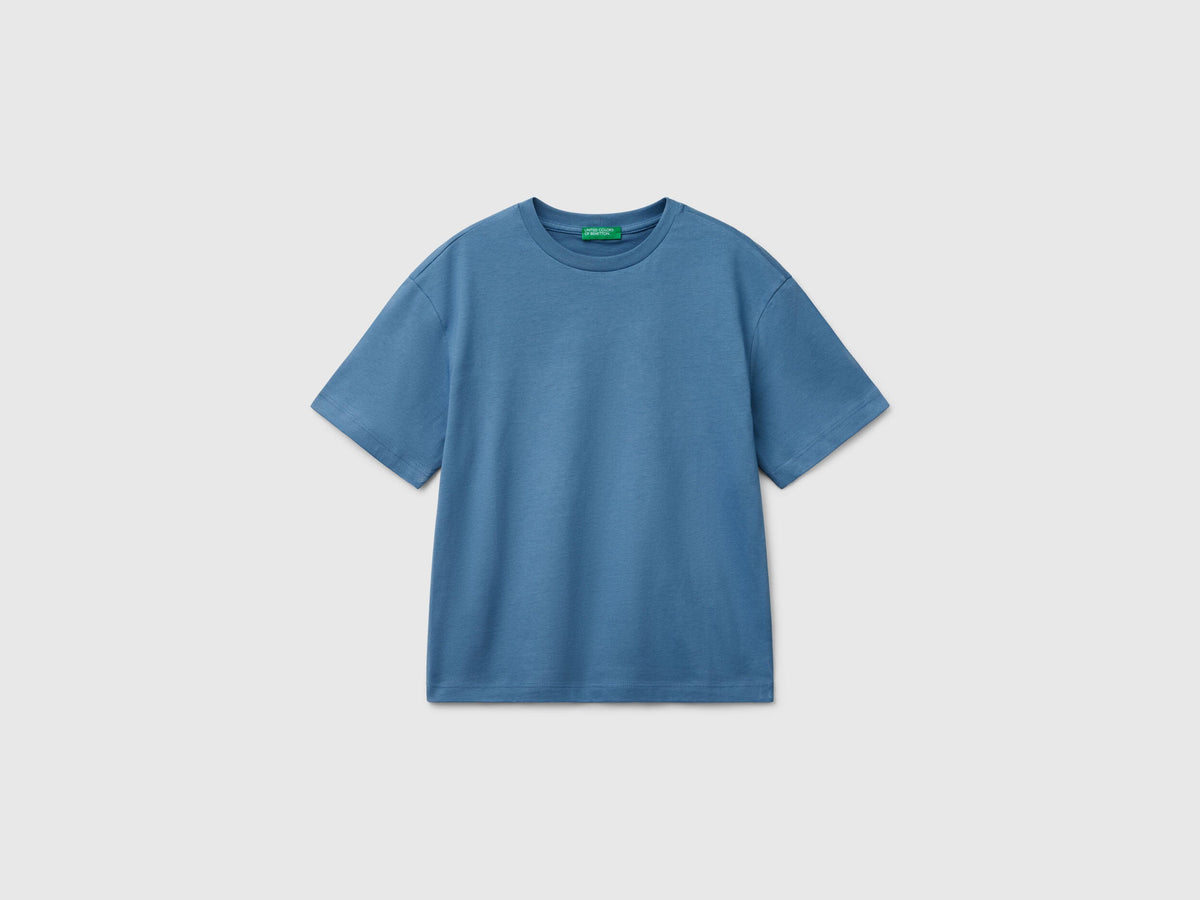 Benetton_Short Sleeve T-Shirt in Organic Cotton_3I1XC10O4_11W_01