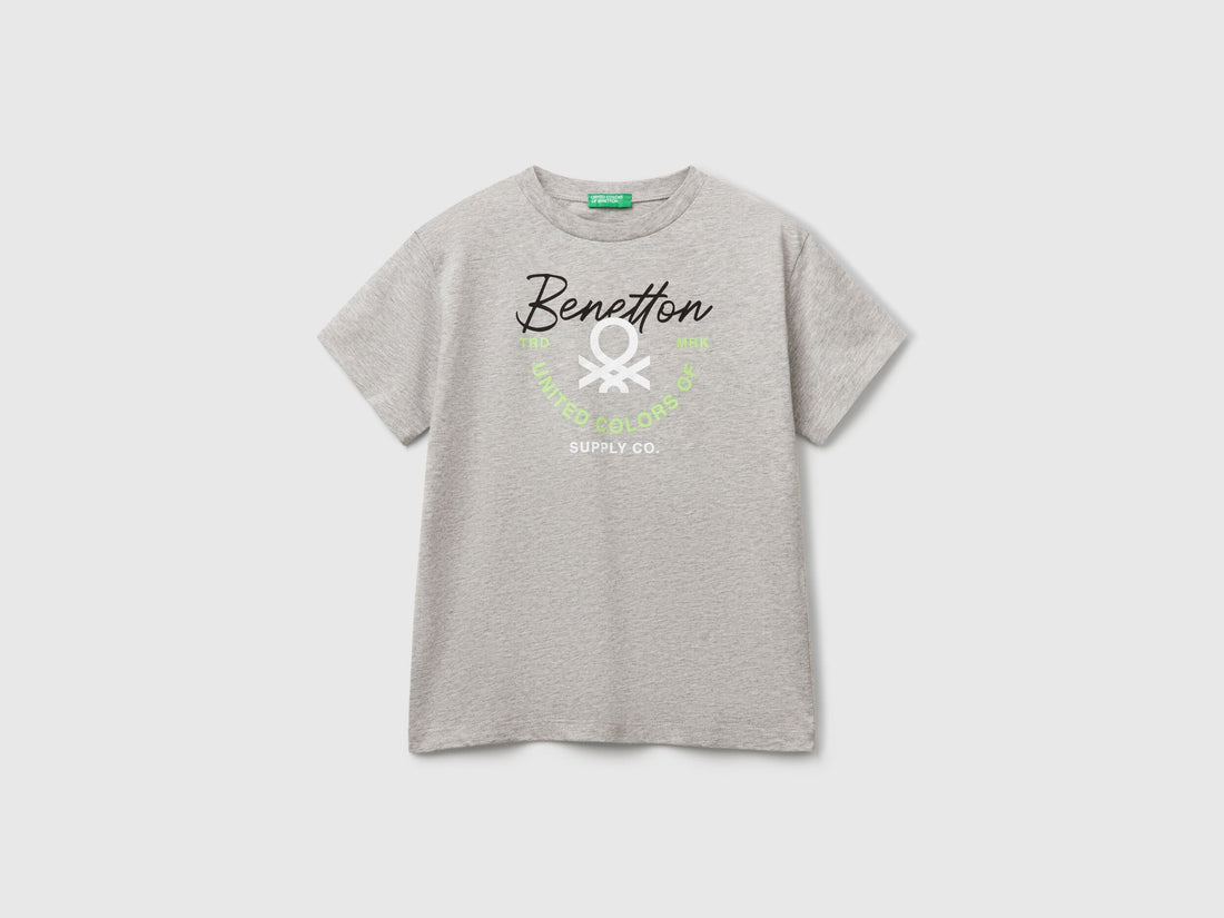 Benetton_T-Shirt with Logo_3I1XC10OO_501_01