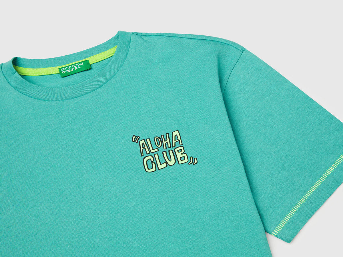 Benetton_T-Shirt with Print on Front and Back_3I1XC10P6_08N_03