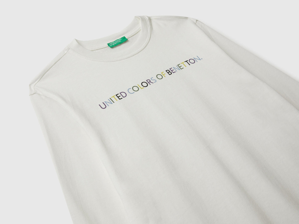 Benetton_Creamy White_Cotton T-Shirt_3I1XC10Q3_074_03