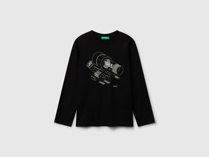 Benetton_Black_Cotton T-Shirt_3I1XC10Q3_100_01
