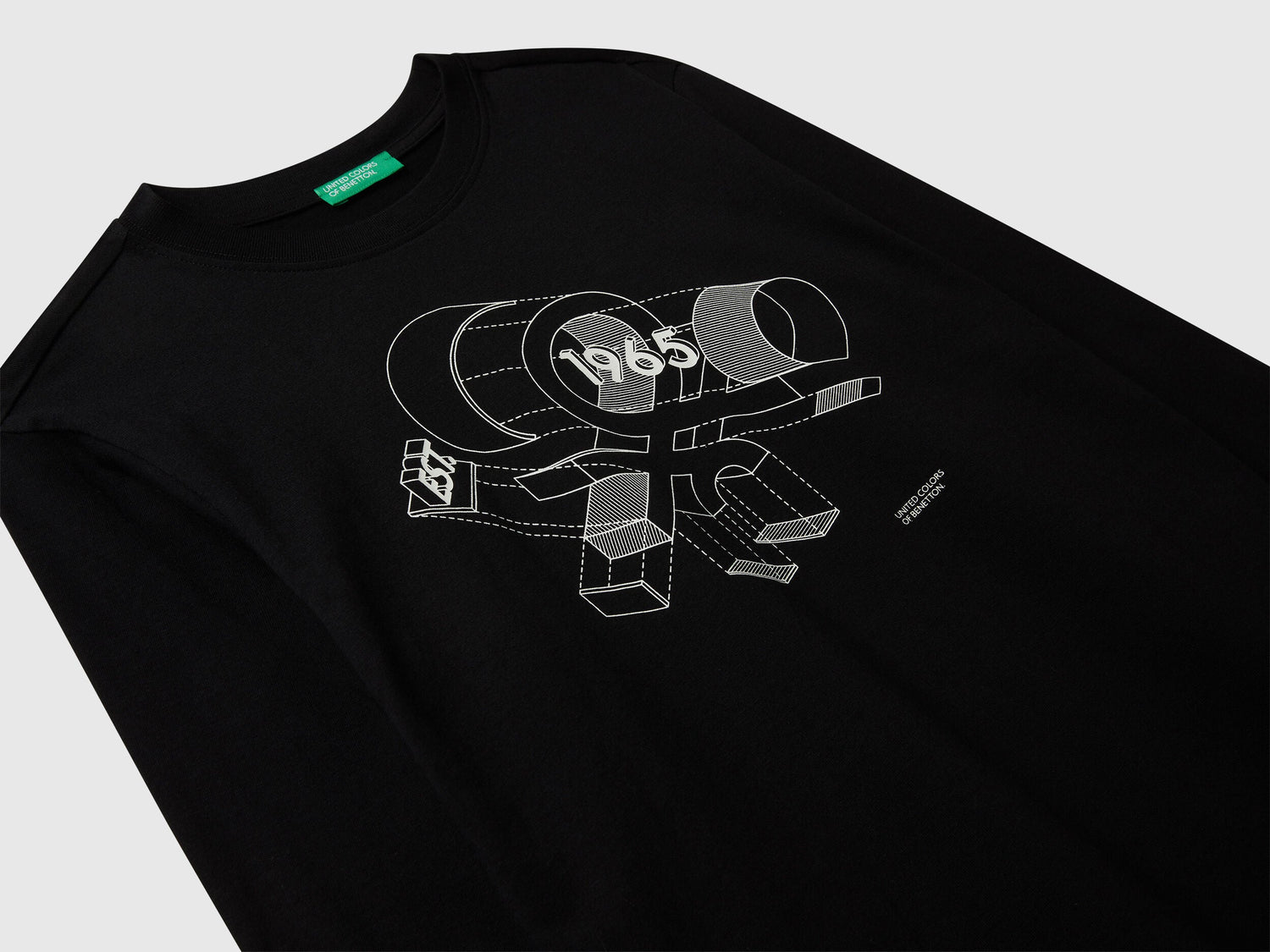 Benetton_Black_Cotton T-Shirt_3I1XC10Q3_100_03
