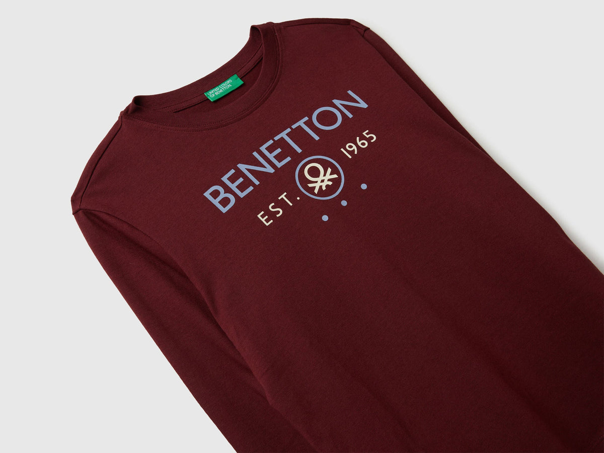 Benetton_Burgundy_Cotton T-Shirt_3I1XC10Q3_129_03