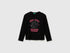 Benetton_Black_Cotton T-Shirt with Sequins_3I1XC10QJ_100_01