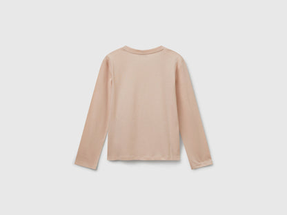 Benetton_Soft Pink_Cotton T-Shirt with Sequins_3I1XC10QJ_12U_02