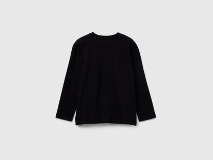 Benetton_Black_T-Shirt with Print_3I1XC10QR_100_02