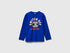 Benetton_Bright Blue_T-Shirt with Print_3I1XC10QR_19R_01