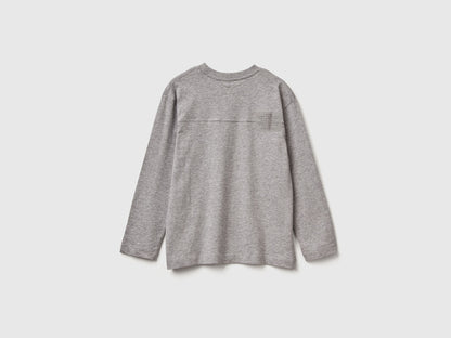 Benetton_Light Gray_T-Shirt with Bold Print_3I1XC10QS_501_02