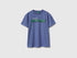 Benetton Light Blue Boys T-Shirt with Logo SKU: 3I1XC10S4_05N Image 01