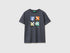 Benetton Dark Gray Boys T-Shirt with Logo SKU: 3I1XC10S4_10N Image 01