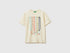 Benetton Creamy White Boys T-Shirt with Logo SKU: 3I1XC10S4_3C9 Image 01