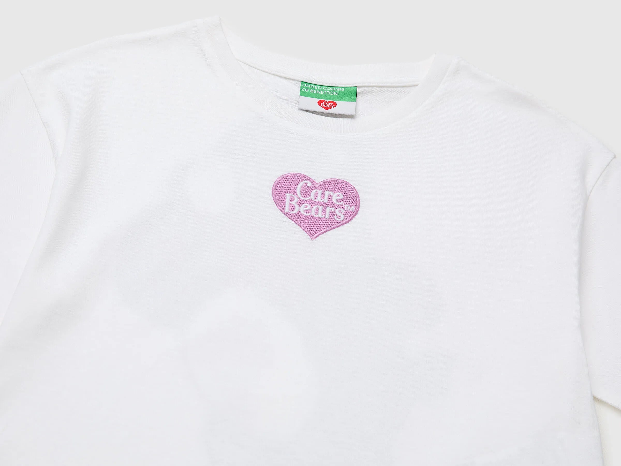 Benetton White Girls Care Bears T-Shirt SKU: 3I1XC10SM_101 Image 03