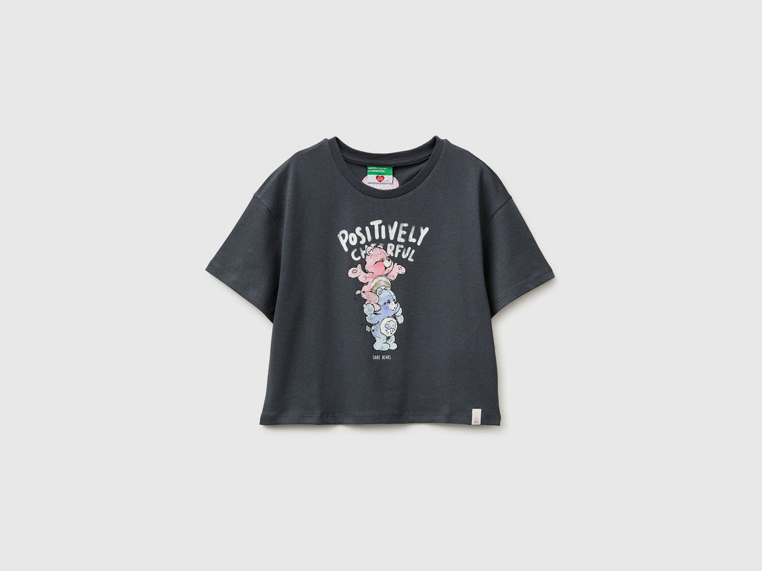 Benetton Dark Gray Girls Care Bears T-Shirt SKU: 3I1XC10SM_10N Image 01