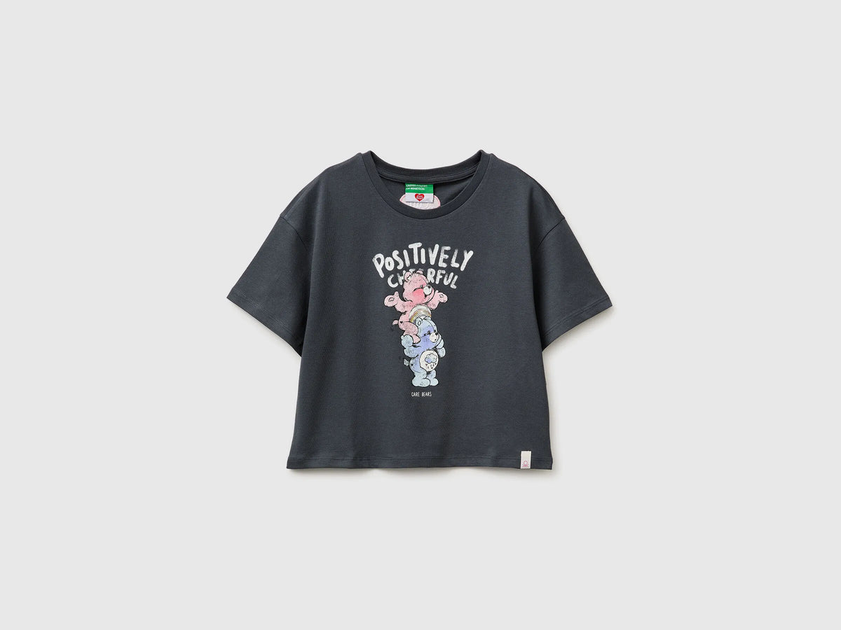 Benetton Dark Gray Girls Care Bears T-Shirt SKU: 3I1XC10SM_10N Image 01