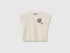 Benetton White Girls Sleeveless T-Shirt with Embroidery SKU: 3I1XC10TH_00E Image 01
