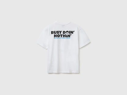 Benetton White Boys Garfield T-Shirt SKU: 3I1XC10TK_101 Image 02